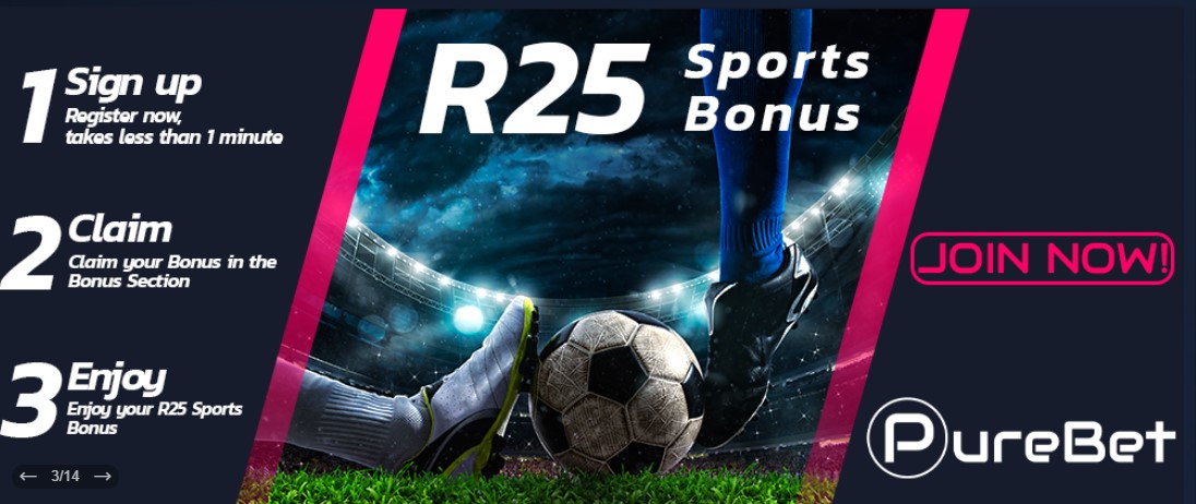 PureBet Promo Code - Get a R25 free Sports Bet with NEWBONUS code