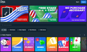 Stake.us:  The Sweepstakes Social Casino for US Players. No purchase necessary.