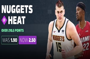 Denver Nuggets at Miami Heat Boost: Get 2.50 on over 210.5 total points in NBA Finals Game 4