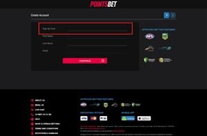 Pointsbet login