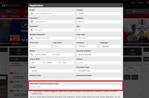 Betrebels Bonus Code