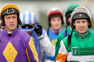 Jockeys at scales