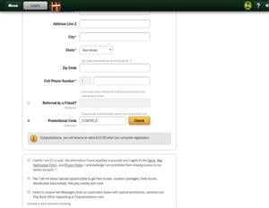 Tropicana Online Casino Promotional Code