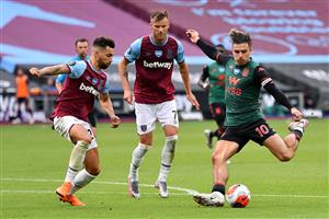 LONDON, ENGLAND - JULY 26: Jack Grealish of Aston Villa scores the first goal during the Premier League match between West Ham United and Aston Villa at London Stadium on July 26, 2020 in London, England. (Photo by Justin Setterfield/Getty Images)