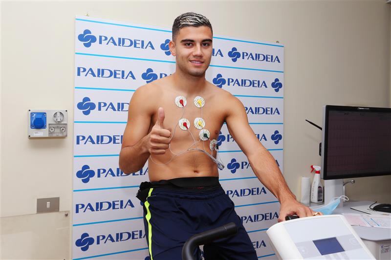 ROME, ITALY - OCTOBER 02:  SS Lazio new signing Andreas Pereira attends the medical test at Paideia Hospital on October 2, 2020 in Rome, Italy.  (Photo by Paolo Bruno/Getty Images)