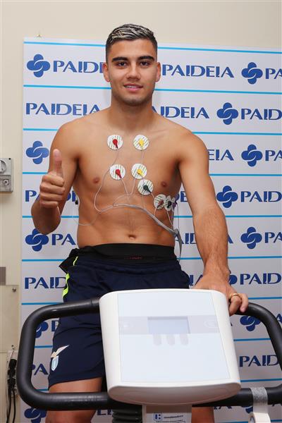 ROME, ITALY - OCTOBER 02:  SS Lazio new signing Andreas Pereira attends the medical test at Paideia Hospital on October 2, 2020 in Rome, Italy.  (Photo by Paolo Bruno/Getty Images)