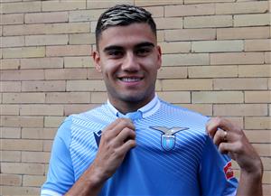 ROME, ITALY - OCTOBER 02: SS Lazio new signing Andreas Pereira poses with the new jersey after the medical test at Paideia Hospital on October 2, 2020 in Rome, Italy. (Photo by Paolo Bruno/Getty Images)