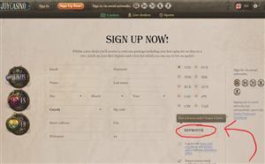 JoyCasino Bonus Code