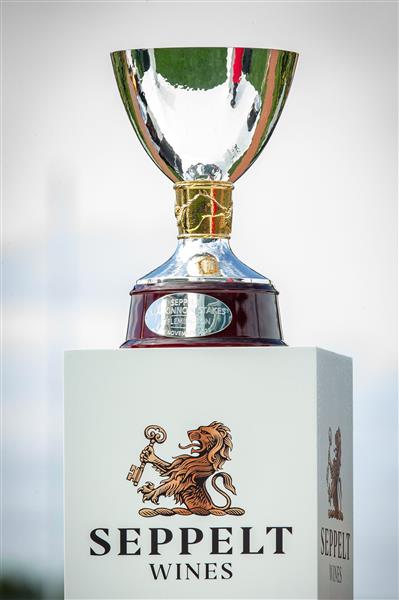 MELBOURNE, AUSTRALIA - OCTOBER 27: The trophy for the Seppelt Stakes is seen during the Melbourne Cup Carnival launch at Flemington Racecourse on October 27, 2020 in Melbourne, Australia. (Photo by Darrian Traynor/Getty Images)