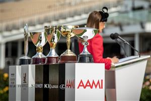 MELBOURNE, AUSTRALIA - OCTOBER 27: Victoria Racing Club (VRC) Chairman Amanda Elliott speaks during the Melbourne Cup Carnival launch at Flemington Racecourse on October 27, 2020 in Melbourne, Australia. (Photo by Darrian Traynor/Getty Images)