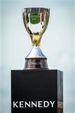 MELBOURNE, AUSTRALIA - OCTOBER 27: The trophy for the Kennedy Oaks is seen during the Melbourne Cup Carnival launch at Flemington Racecourse on October 27, 2020 in Melbourne, Australia. (Photo by Darrian Traynor/Getty Images)