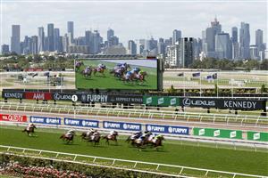 MELBOURNE, AUSTRALIA - NOVEMBER 05: Kerrin McEvoy on board Tralee Rose wins race 1 the TLC TV Stakes during 2020 Kennedy Oaks Day at Flemington Racecourse on November 05, 2020 in Melbourne, Australia. (Photo by Darrian Traynor/Getty Images for the VRC)