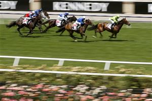 MELBOURNE, AUSTRALIA - NOVEMBER 05: Kerrin McEvoy on board Tralee Rose wins race 1 the TLC TV Stakes during 2020 Kennedy Oaks Day at Flemington Racecourse on November 05, 2020 in Melbourne, Australia. (Photo by Darrian Traynor/Getty Images for the VRC)
