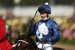 MELBOURNE, AUSTRALIA - NOVEMBER 05: Kerrin McEvoy riding #7 Do You Reckon returns to scale after winning race seven the Melbourne Cup Carnival Country Final during 2020 Kennedy Oaks Day at Flemington Racecourse on November 05, 2020 in Melbourne, Australia. (Photo by Daniel Pockett/Getty Images for the VRC)