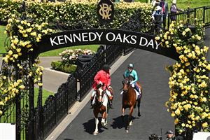 MELBOURNE, AUSTRALIA - NOVEMBER 05: Daniel Stackhouse riding Irish Flame returns to scale after winning the Twitter Trophy during 2020 Kennedy Oaks Day at Flemington Racecourse on November 05, 2020 in Melbourne, Australia. (Photo by Quinn Rooney/Getty Images for the VRC)