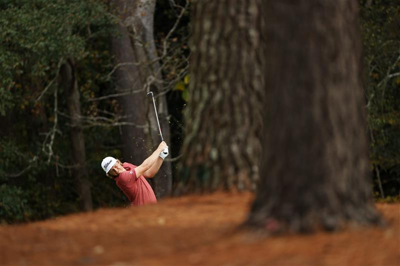 AUGUSTA, GEORGIA - NOVEMBER 15: Cameron Smith of Australia plays a shot on the 11th hole during the final round of the Masters at Augusta National Golf Club on November 15, 2020 in Augusta, Georgia. (Photo by Patrick Smith/Getty Images)