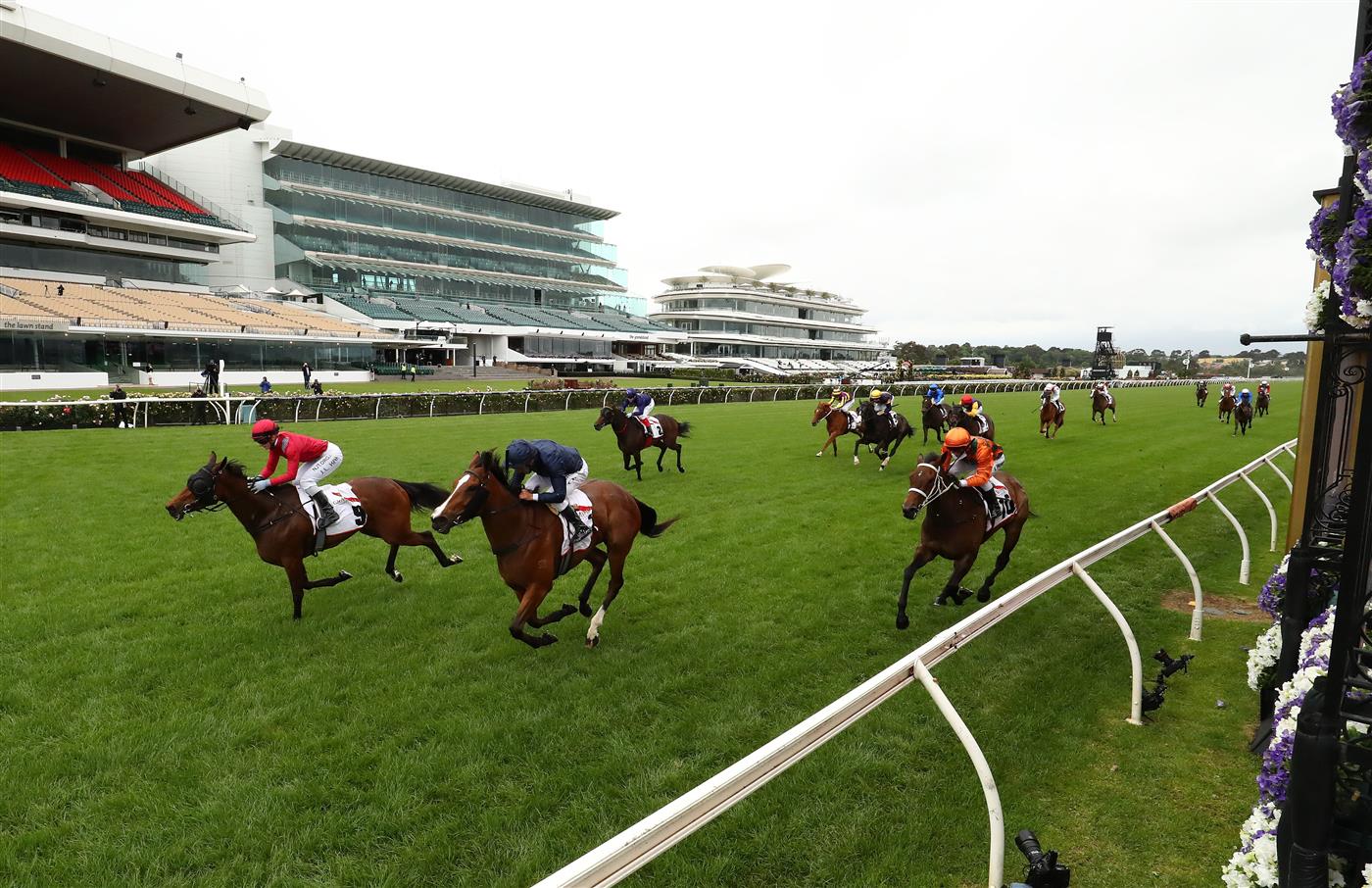 Jamie Kah riding Victoria Quay wins race two the G.h.Mumm Wakeful Stakes  during 2020 AAMI Victoria Derby Day at Flemington Racecourse (Getty Images)