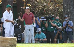 AUGUSTA, GEORGIA - NOVEMBER 15: Cameron Smith of Australia prepares to play a shot on the 15th hole during the final round of the Masters at Augusta National Golf Club on November 15, 2020 in Augusta, Georgia. (Photo by Jamie Squire/Getty Images)