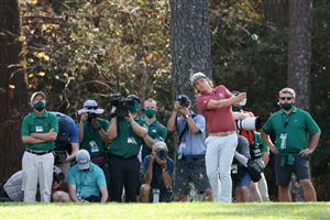AUGUSTA, GEORGIA - NOVEMBER 15: Cameron Smith of Australia plays a shot on the 15th hole during the final round of the Masters at Augusta National Golf Club on November 15, 2020 in Augusta, Georgia. (Photo by Jamie Squire/Getty Images)