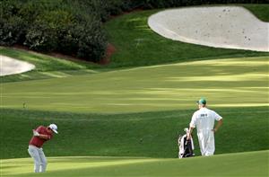 AUGUSTA, GEORGIA - NOVEMBER 15: Cameron Smith of Australia plays a shot on the 13th hole during the final round of the Masters at Augusta National Golf Club on November 15, 2020 in Augusta, Georgia. (Photo by Jamie Squire/Getty Images)