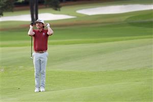 AUGUSTA, GEORGIA - NOVEMBER 15: Cameron Smith of Australia reacts to his shot on the 18th hole during the final round of the Masters at Augusta National Golf Club on November 15, 2020 in Augusta, Georgia. (Photo by Jamie Squire/Getty Images)