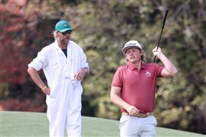 AUGUSTA, GEORGIA - NOVEMBER 15: Cameron Smith of Australia reacts to missing his putt on the eighth green during the final round of the Masters at Augusta National Golf Club on November 15, 2020 in Augusta, Georgia. (Photo by Rob Carr/Getty Images)