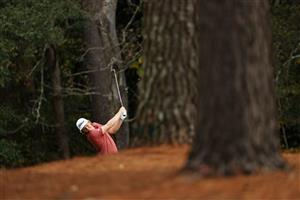 AUGUSTA, GEORGIA - NOVEMBER 15: Cameron Smith of Australia plays a shot on the 11th hole during the final round of the Masters at Augusta National Golf Club on November 15, 2020 in Augusta, Georgia. (Photo by Patrick Smith/Getty Images)