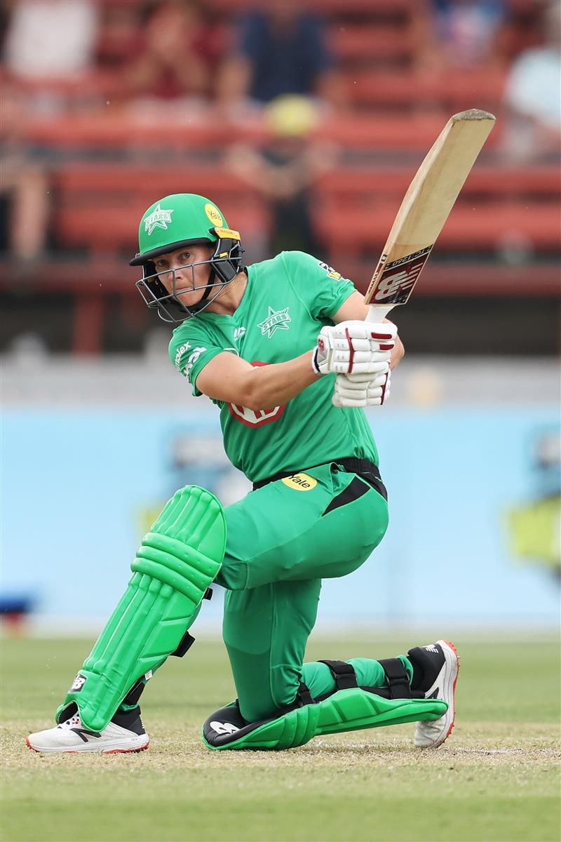 SYDNEY, AUSTRALIA - NOVEMBER 22: Meg Lanning of the Stars bats during the Women's Big Bash League WBBL match between the Melbourne Stars and the Sydney Sixers at North Sydney Oval, on November 22, 2020, in Sydney, Australia. (Photo by Cameron Spencer/Getty Images)