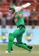 SYDNEY, AUSTRALIA - NOVEMBER 22: Elyse Villani of the Stars bats during the Women's Big Bash League WBBL match between the Melbourne Stars and the Sydney Sixers at North Sydney Oval, on November 22, 2020, in Sydney, Australia. (Photo by Cameron Spencer/Getty Images)