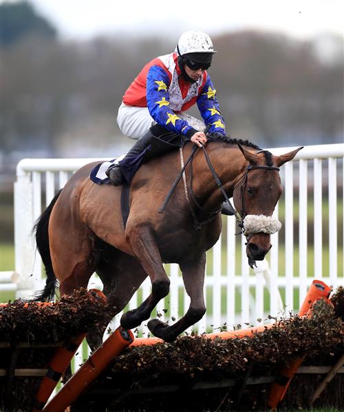 WETHERBY, UNITED KINGDOM - NOVEMBER 25: Rookie Trainer and jockey Harry Reed clear a fence during the Visit injuredjockeys.co.uk For Christmas Cards Conditional Jockeys' Handicap Hurdle at Wetherby Racecourse on November 25, 2020 in Wetherby, England. (Photo by Mike Egerton - Pool/Getty Images)