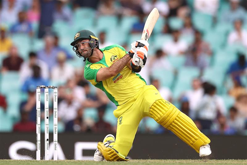 SYDNEY, AUSTRALIA - NOVEMBER 29: Glenn Maxwell of Australia bats during game two of the One Day International series between Australia and India at Sydney Cricket Ground on November 29, 2020 in Sydney, Australia. (Photo by Ryan Pierse/Getty Images)