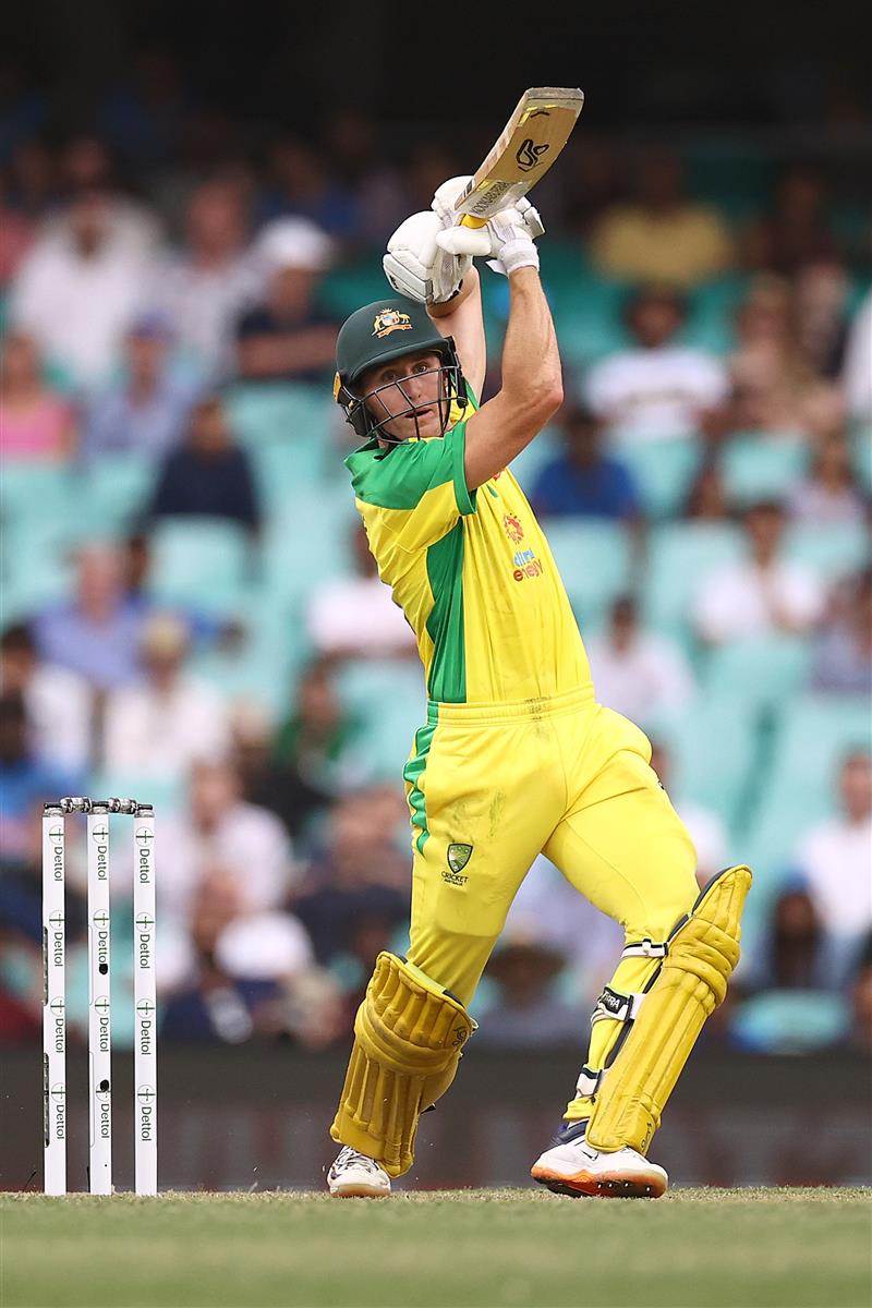 SYDNEY, AUSTRALIA - NOVEMBER 29: Marnus Labuschagne of Australia bats during game two of the One Day International series between Australia and India at Sydney Cricket Ground on November 29, 2020 in Sydney, Australia. (Photo by Ryan Pierse/Getty Images)