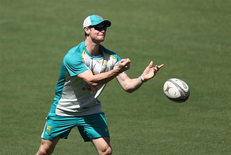 CANBERRA, AUSTRALIA - DECEMBER 01: Steve Smith of Australia trains during an Australian ODI nets session at Manuka Oval on December 01, 2020 in Canberra, Australia. (Photo by Ryan Pierse/Getty Images)