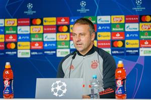 MUNICH, GERMANY - NOVEMBER 30: In this handout image provided by FC Bayern Muenchen Hans-Dieter Flick, head coach of Bayern Muenchen, speaks during a press conference a day before the UEFA Champions League Group A stage match between FC Bayern Muenchen and Atletico Madrid at Saebener Strasse training ground on November 30, 2020 in Munich, Germany. (Photo by Handout/FC Bayern via Getty Images)