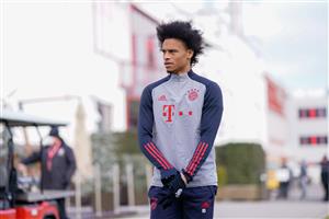 MUNICH, GERMANY - NOVEMBER 30: In this handout image provided by FC Bayern Muenchen Leroy Sane of FC Bayern Muenchen arrives for a training session a day before the UEFA Champions League Group A stage match between FC Bayern Muenchen and Atletico Madrid at Saebener Strasse training ground on November 30, 2020 in Munich, Germany. (Photo by Handout/FC Bayern via Getty Images)