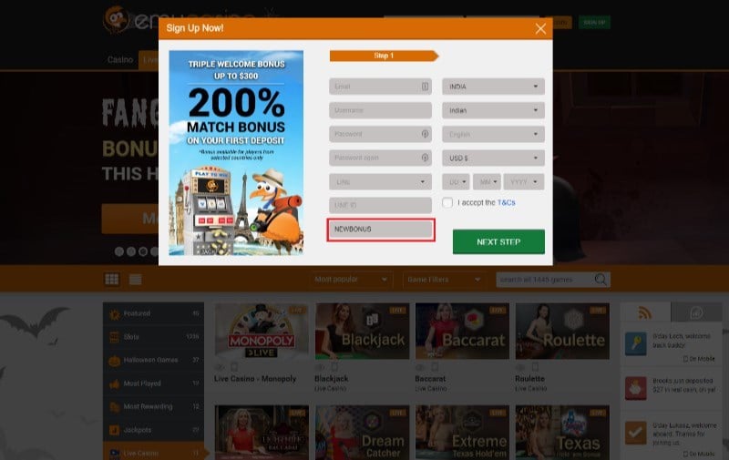 EmuCasino No Deposit Bonus