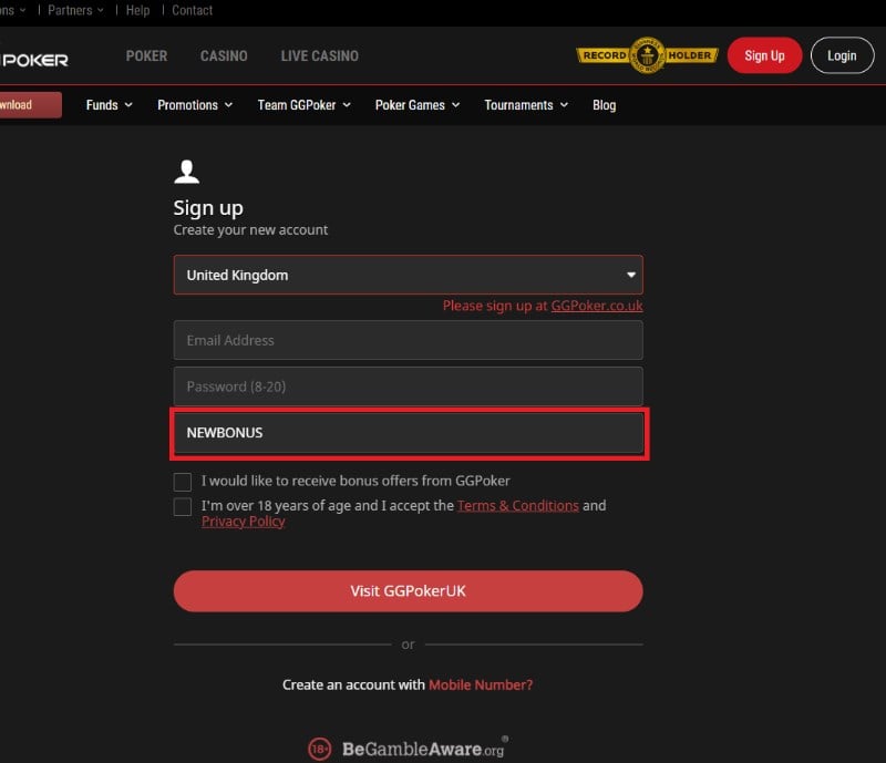 GGPoker Bonus Code
