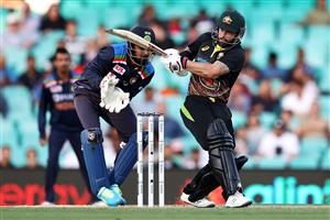 SYDNEY, AUSTRALIA - DECEMBER 08: Matthew Wade of Australia bats during game three of the Twenty20 International series between Australia and India at Sydney Cricket Ground on December 08, 2020 in Sydney, Australia. (Photo by Cameron Spencer/Getty Images)