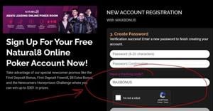 Der Natural8 Tracking-Code MAXBONUS