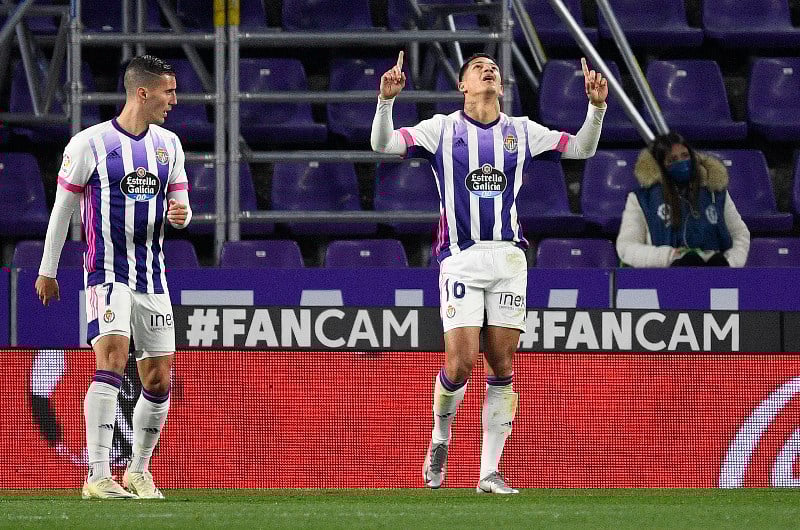 Real Valladolid celebrate marcos