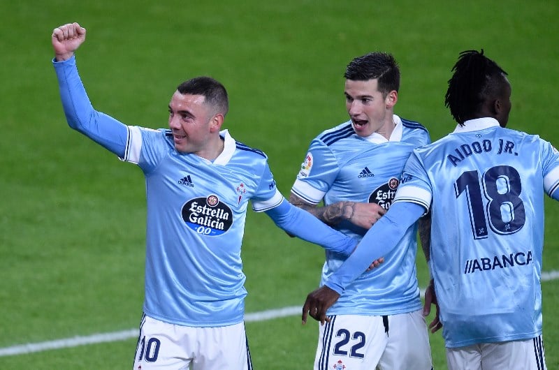 Celta Vigo celebrate aspas