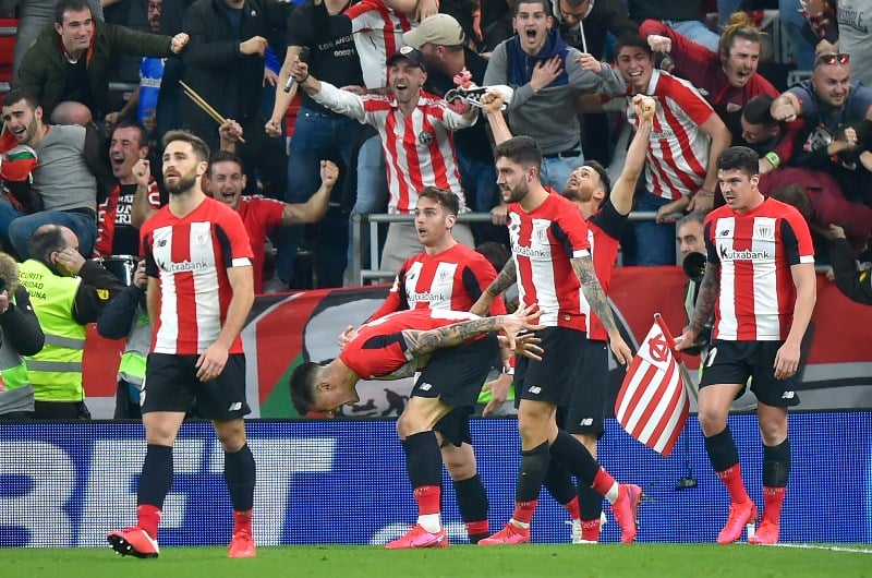 Athletic Bilbao celebrate san mames