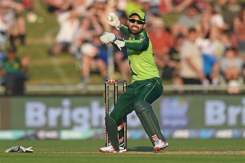 NAPIER, NEW ZEALAND - DECEMBER 22: Mohammad Rizwan of Pakistan in action during the third game of the International T20 series between New Zealand and Pakistan at McLean Park on December 22, 2020 in Napier, New Zealand. (Photo by Kerry Marshall/Getty Images)