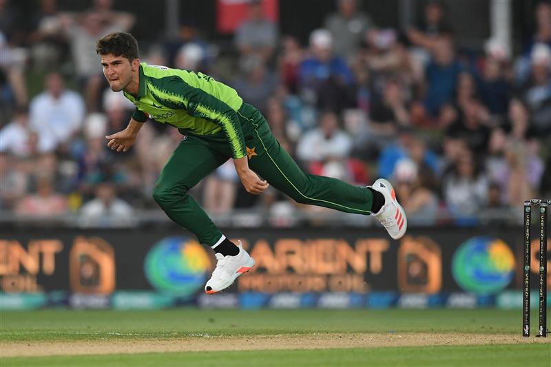 NAPIER, NEW ZEALAND - DECEMBER 22: Shaheen Shah Afridi of Pakistan bowls during the third game of the International T20 series between New Zealand and Pakistan at McLean Park on December 22, 2020 in Napier, New Zealand. (Photo by Kerry Marshall/Getty Images)