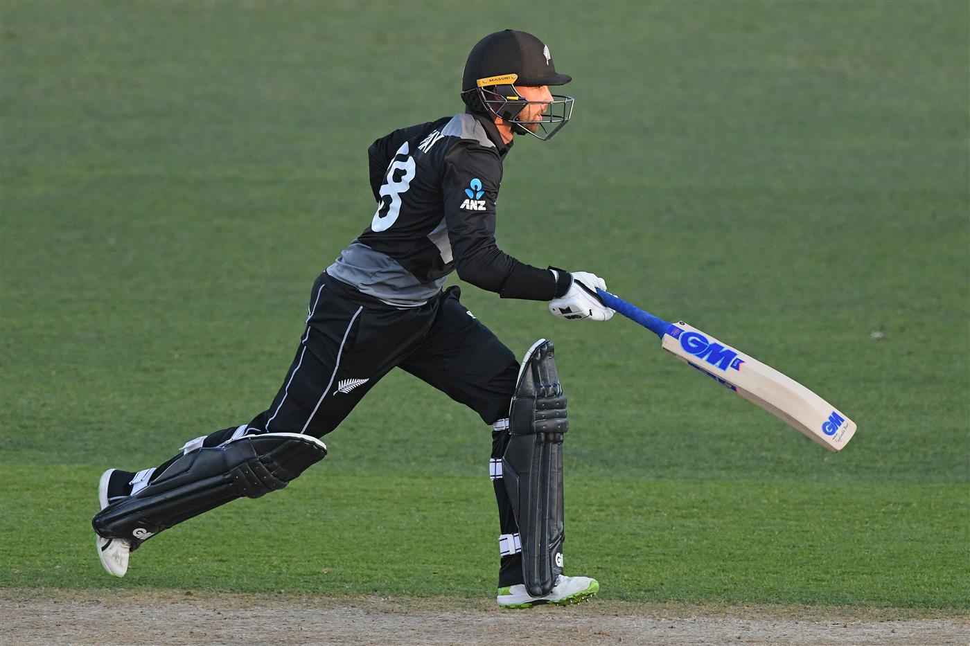 NAPIER, NEW ZEALAND - DECEMBER 22: Devon Conway of New Zealand runs during the third game of the International T20 series between New Zealand and Pakistan at McLean Park on December 22, 2020 in Napier, New Zealand. (Photo by Kerry Marshall/Getty Images)