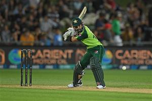 NAPIER, NEW ZEALAND - DECEMBER 22: Mohammad Rizwan of Pakistan plays a shot during the third game of the International T20 series between New Zealand and Pakistan at McLean Park on December 22, 2020 in Napier, New Zealand. (Photo by Kerry Marshall/Getty Images)