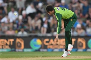 NAPIER, NEW ZEALAND - DECEMBER 22: Shaheen Shah Afridi of Pakistan bowls during the third game of the International T20 series between New Zealand and Pakistan at McLean Park on December 22, 2020 in Napier, New Zealand. (Photo by Kerry Marshall/Getty Images)