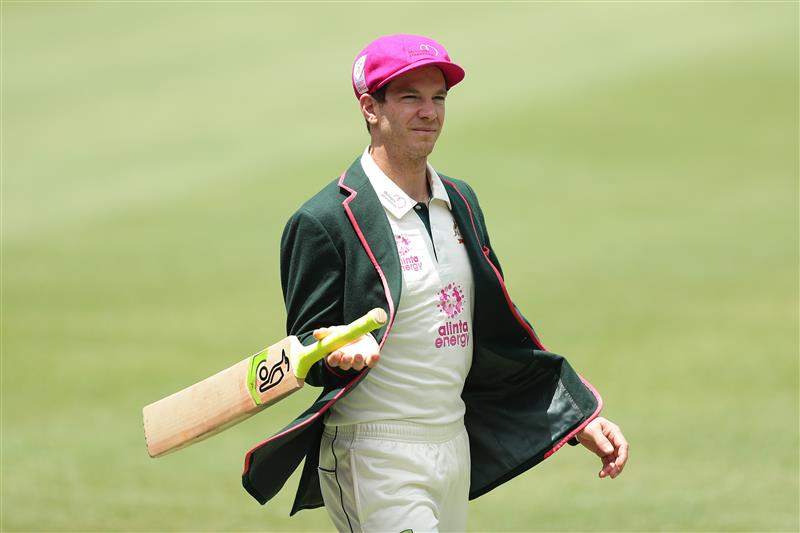 SYDNEY, AUSTRALIA - JANUARY 05: Tim Paine of Australia walks from the field following an Australian team photo during an Australian nets session at the Sydney Cricket Ground on January 05, 2021 in Sydney, Australia. (Photo by Mark Metcalfe/Getty Images)