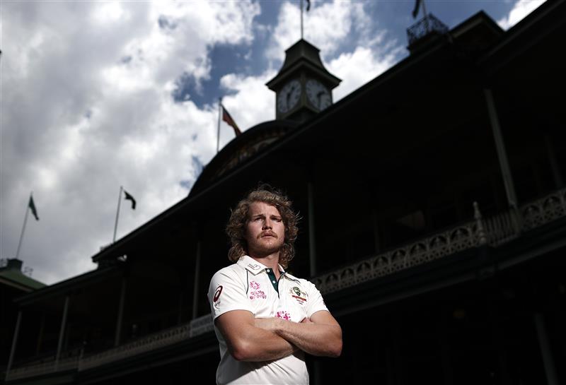 SYDNEY, AUSTRALIA - JANUARY 05: Will Pucovski of Australia poses before an Australian nets session at the Sydney Cricket Ground on January 05, 2021 in Sydney, Australia. (Photo by Ryan Pierse/Getty Images)