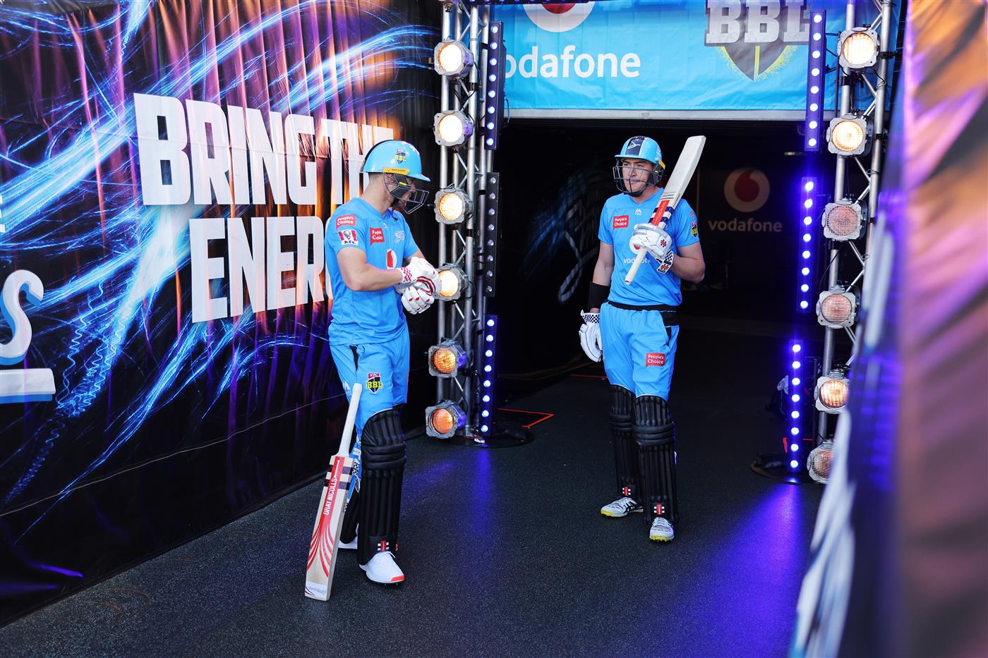 ADELAIDE, AUSTRALIA - JANUARY 05: Phil Salt of the Adelaide Strikers and  Matthew Renshaw of the Adelaide Strikers
prepare to bat during the Big Bash League match between the Melbourne Renegades and the Adelaide Strikers at Adelaide Oval, on January 05, 2021, in Adelaide, Australia. (Photo by Daniel Kalisz/Getty Images)